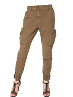 BURBERRY BRIT - PANTALONI ROSELAWN IN CANVAS STRETCH