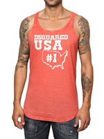 DSQUARED - COTTON LINEN JERSEY TANK TOP