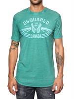 DSQUARED - COTTON LINEN JERSEY T-SHIRT