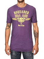 DSQUARED - COTTON LINEN JERSEY T-SHIRT