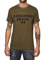 DSQUARED - COTTON LINEN DSQUARED BEACH T-SHIRT