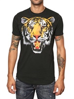 DSQUARED - TIGER PRINTED COTTON JERSEY T-SHIRT