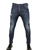 DSQUARED - 17CM DESTROYED DENIM BIKER JEANS