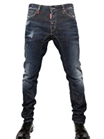 DSQUARED - 16,5CM WASHED DENIM NEW TWIST JEANS