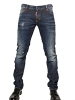 DSQUARED - 19CM WASHED DENIM SLIM FIT JEANS