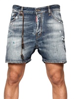 DSQUARED - DESTROYED DENIM SHORTS