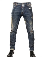 DSQUARED - 16,5CM PAINTED DENIM COOL GUY JEANS