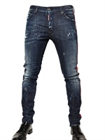DSQUARED - 16,5CM LEATHER SIDE SEAMS COOL GUY JEANS