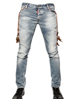 DSQUARED - 19CM DESTROYED DENIM SLIM FIT JEANS