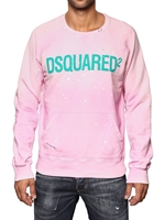 DSQUARED - PAINTED COTTON FLEECE SWEATSHIRT