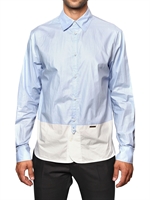 DSQUARED - ZWEIFARBENES BAUMWOLL POPLIN HEMD