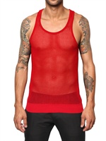 DSQUARED - COTTON KNIT NET TANK TOP