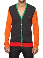 DSQUARED - COTTON KNIT CARDIGAN SWEATER