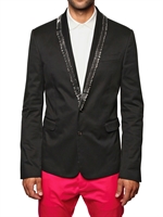 DSQUARED - SAFETY PIN STRETCH COTTON JACKET