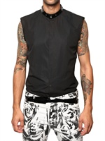 DSQUARED - PATENT KRAGEN ÄRMELLOSES HEMD