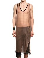 ANN DEMEULEMEESTER - PERLEN BIESE SEIDEN TOILE KLEID
