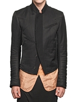 ANN DEMEULEMEESTER - TON IN TON FISCHGRÄTEN BAUMWOLL JACKE