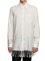 ANN DEMEULEMEESTER - LEICHTES BAUMWOLL CANVAS GEFRANSTES HEMD
