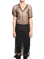 ANN DEMEULEMEESTER - PERLEN BIESE SEIDEN TOILE KLEID