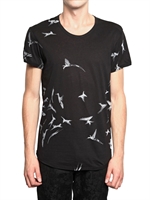 ANN DEMEULEMEESTER - HUMMINGBIRD DRUCK JERSEY T-SHIRT