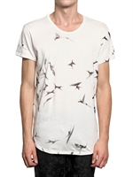 ANN DEMEULEMEESTER - HUMMINGBIRD DRUCK JERSEY T-SHIRT