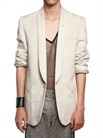 ANN DEMEULEMEESTER - DAMASK DRUCK BAUMWOLL JACKE