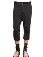 ANN DEMEULEMEESTER - BAUMWOLL RAYON JERSEY GEKÜRZTE HOSE