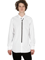 NEIL BARRETT - CAMICIA CON CRAVATTA STAMPATA - BIANCO
