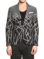 NEIL BARRETT - GIACCA IN COTONE CHEVRON ASTRATTO