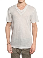 NEIL BARRETT - T-SHIRT DOPPIO SCOLLO V