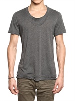 NEIL BARRETT - T-SHIRT DOPPIO SCOLLO V