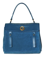 YVES SAINT-LAURENT - MUSE TWO MEDIUM PERFORATED TOP HANDLE