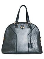 YVES SAINT-LAURENT - MUSE OVERSIZED PERFORATED METALLIC