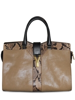 YVES SAINT-LAURENT - CABAS CHYC PYTHON MEDIUM TOP HANDLE