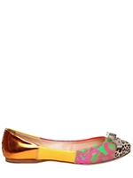 ERNESTO ESPOSITO - PATENT PATCHWORK BALLERINA FLATS