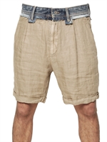 D&G - DENIM WAIST & LINEN SHORTS