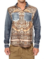D&G - DENIM BAUMWOLL JERSEY & SEIDEN HEMD