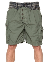 D&G - DENIM WAIST & COTTON CARGO SHORTS