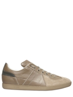 DIOR HOMME - SUEDE AND CALFSKIN SNEAKERS - BROWN