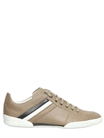DIOR HOMME - CANVAS PRINTED LEATHER SNEAKERS
