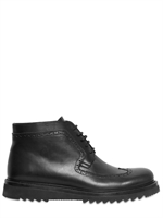 DIOR HOMME - CALFSKIN BROGUE STYLE LOW BOOTS