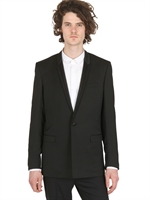 DIOR HOMME - SERGE WOOL CASHMERE SMOKING JACKET - BLACK