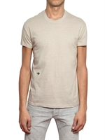 DIOR HOMME - BEE EMBROIDERED ROUND NECK JERSEY T-SHIR