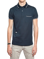 DIOR HOMME - BEE EMBROIDERED PIQUET COTTON POLO