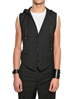 DIOR HOMME - SELVEDGE HOOD WOOL TOILE VEST