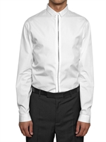 DIOR HOMME - KONTRASTIERENDES PROFILE BAUMWOLL POPLIN HEMD