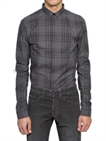 DIOR HOMME - KARIERTES BAUMWOLL POPLIN HEMD