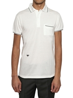 DIOR HOMME - BEE EMBROIDERED PIQUET COTTON POLO