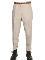 DIOR HOMME - LINEN TOILE CROPPED TROUSERS