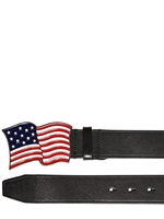 DSQUARED - LEATHER AMERICAN FLAG BELT